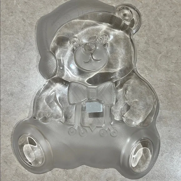 Vintage Mikasa "Holiday Bear" Crystal Serving Platter - Picture 4 of 5